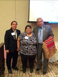 Albert Cherino, Jr., Jaye Francis, and Cabinet Secretary Arthur Allison