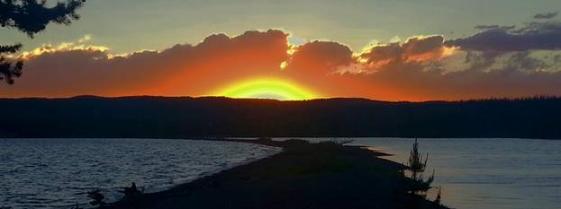 Yellowstone Lake Sunset