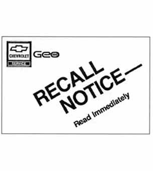 Sample of a product recall notice