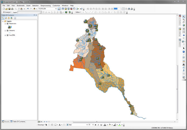 HUC, Rivers, Reservoirs