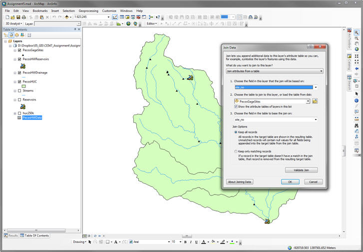 Joined to Shapefile