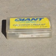 Flat tire patch kit with glue