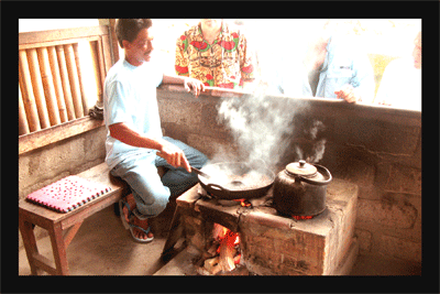 roasting coffee