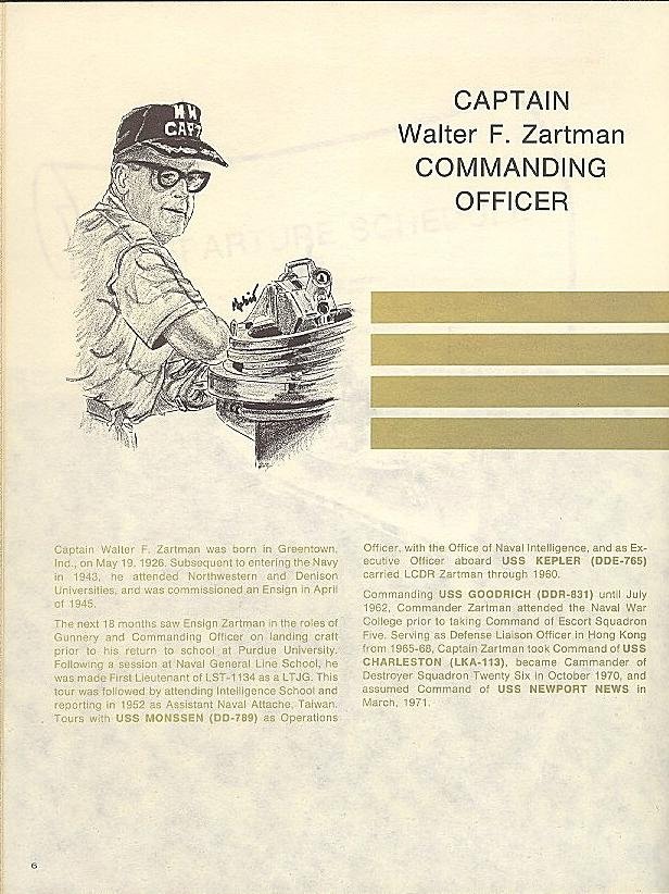 Captain Walter F. Zartman