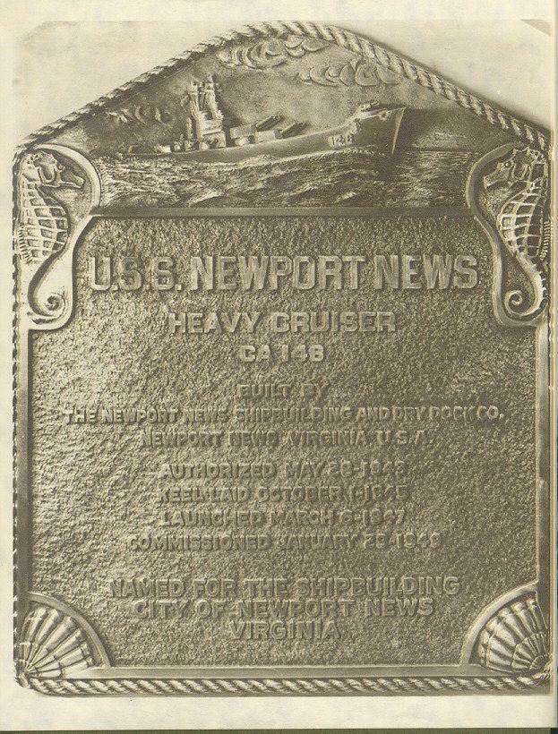 USS NN Plaque