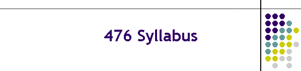 476 Syllabus