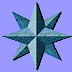 Blue compass aligned left