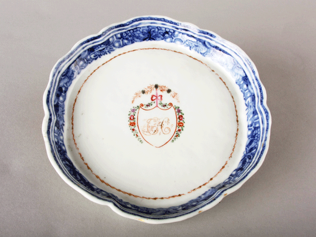 Saucer with monogram