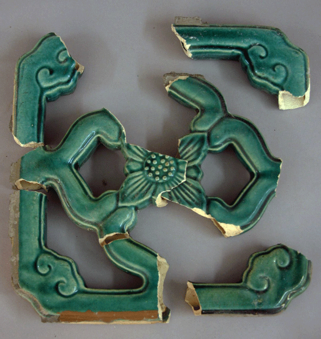decorative tile fragments