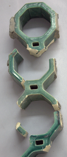 Fragments of decorative tiles