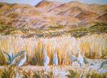 Cavorting Cranes pastel by Jeff Potter AVAILABLE