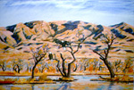 Bald Eagles Roosting at Bosque del Apache pastel by Jeff Potter AVAILABLE