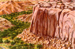 Cliffs at Fruita pastel by Jeff Potter AVAILABLE