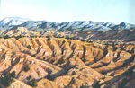 Redondo Peak and Santa Ana Mesa pastel by Jeff Potter AVAILABLE