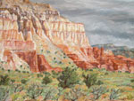 Cliff at Grand Staircase plein air pastel by Jeff Potter AVAILABLE