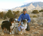 That's me with Azor, T.J. and Zosia in the Sandia Mountain foothills, Feb. 2009