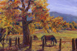 Autumn Horses in Alameda pastel by Jeff Potter AVAILABLE