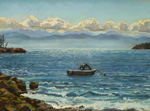 Bowen Sland View West plein air pastel by Jeff Potter AVAILABLE