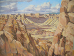 Burr Trail View - plein air oil painting by Jeff Potter SOLD