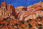 Capitol Reef Cliff plein air pastel by Jeff Potter AVAILABLE