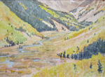 Plein Air watercolor of Castle Creek Autumn by Jeff Potter - AVAILABLE