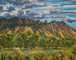 Clearing Storm, Sandia Mountains plein air oil by Jeff Potter SOLD