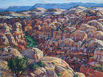 Confluence Shadows plein air pastel by Jeff Potter SOLD