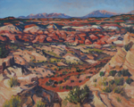 Escalante Canyons Shadows plein air oil painting by Jeff Potter AVAILABLE