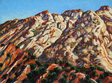 Escalante Sandstone Patterns 9" x 12" plein air pastel by Jeff PotterPotter AVAILABLE