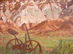 Plein Air oil of Fruita, Utah farming relics by Jeff Potter AVAILABLE