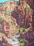 Guadalupe Box Canyon plein air oil painting by Jeff Potter AVAILABLE
