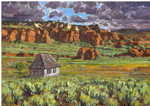 Henrieville, Utah Homestead plein air oil by Jeff Potter AVAILABLE