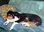 Azor Sleeping oil painting by Jeff Potter AVAILABLE