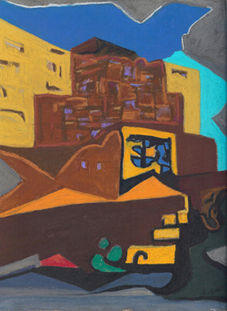 Pastel Abstraction of Sandia Casino by Jeff Potter AVAILABLE