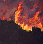 Las Conchas Firestorm acrylic painting by Jeff Potter AVAILABLE