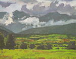 Last Pastures below Truchas Peaks oil painting by Jeff Potter AVAILABLE