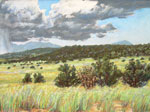 Manzano Mountain Monsoon pastel by Jeff Potter SOLD