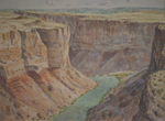 Marble Canyon of the Colorado River plein air watercolor by Jeff Potter AVAILABLE