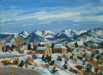 Mid-winter thaw, Truchas, NM oil painting by Jeff Potter AVAILABLE