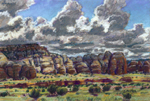 Monsoon Cloud Shadows pastel by Jeff Potter AVAILABLE