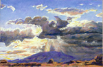 Sunrise Over Navajo Mtn pastel by Jeff Potter AVAILABLE