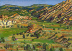 Pine Creek Valley plein air oil by Jeff Potter AVAILABLE