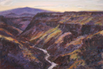 Rio Grande Gorge Shadows pastel painting by jeff Potter SOLD