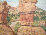 Plein Air oil painting at Devils Garden formations at Grand Staircase / Escalante National Monument AVAILABLE