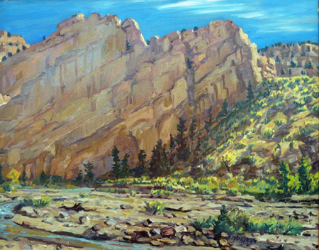 Sandstone Drama plein air oil painting by Jeff Potter AVAILABLE