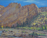 plein air oil painting "Sandstone Drama" by Jeff Potter AVAILABLE