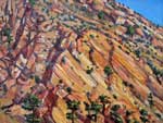 Slickrock patterns near Escalante plein air oil painting by Jeff Potter AVAILABLE