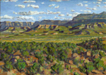 Straight Cliffs Evening plein air oil by Jeff Potter SOLD