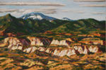 Tent Rocks & Redondo Peak pastel by Jeff Potter AVAILABLE