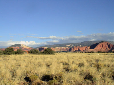 looking north from Torrey towards the breaks and Thousand Lake Mtn